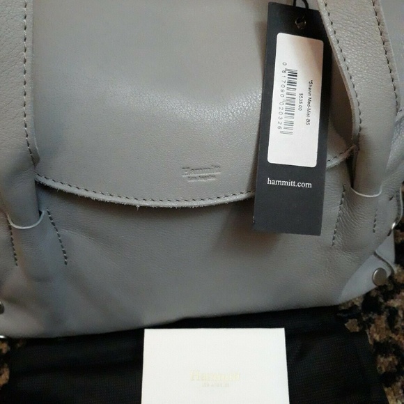 HAMMITT Shawn Gray Mist Handbag Silver TWO STRAPS - Picture 4 of 8